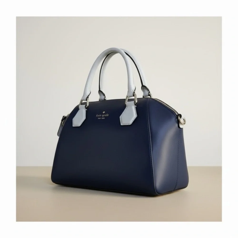 NWT Kate Spade Pippa Catherine Street Satchel French Navy Leather Bag